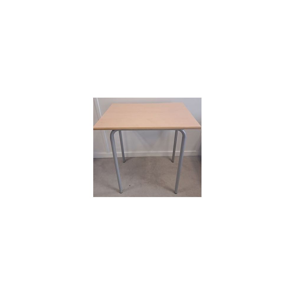 Table Scolaire Bois Stratifié Chène clair 70x50cm Pieds Alu H76cm T6 Table Scolaire Bois Stratifié Chène clair 70x50cm Pieds Alu H76cm T6